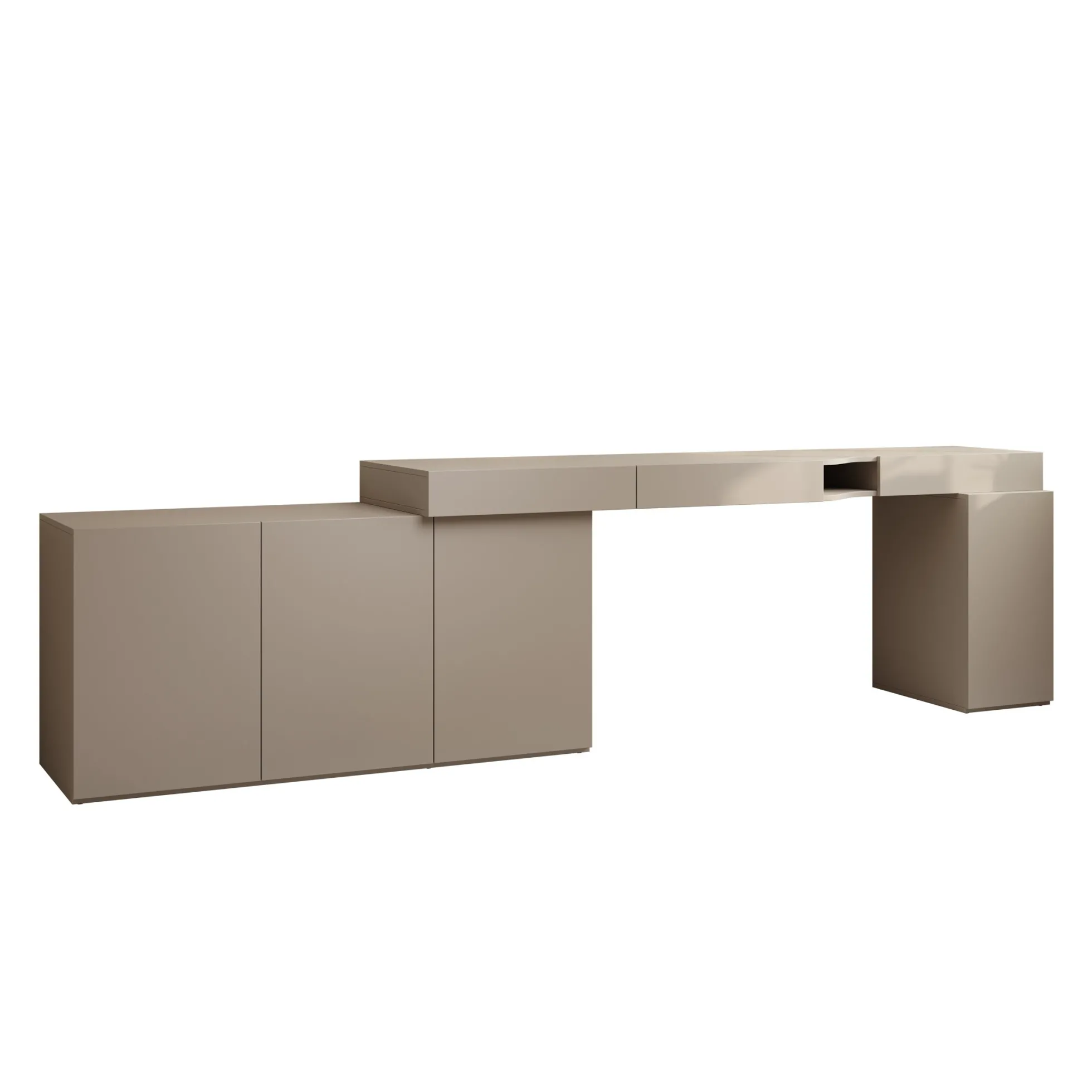Whenua 3 - Bureau links - Beige - 321x55x79 cm