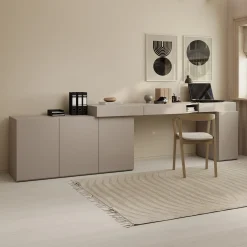 Whenua 3 - Bureau links - Beige - 321x55x79 cm