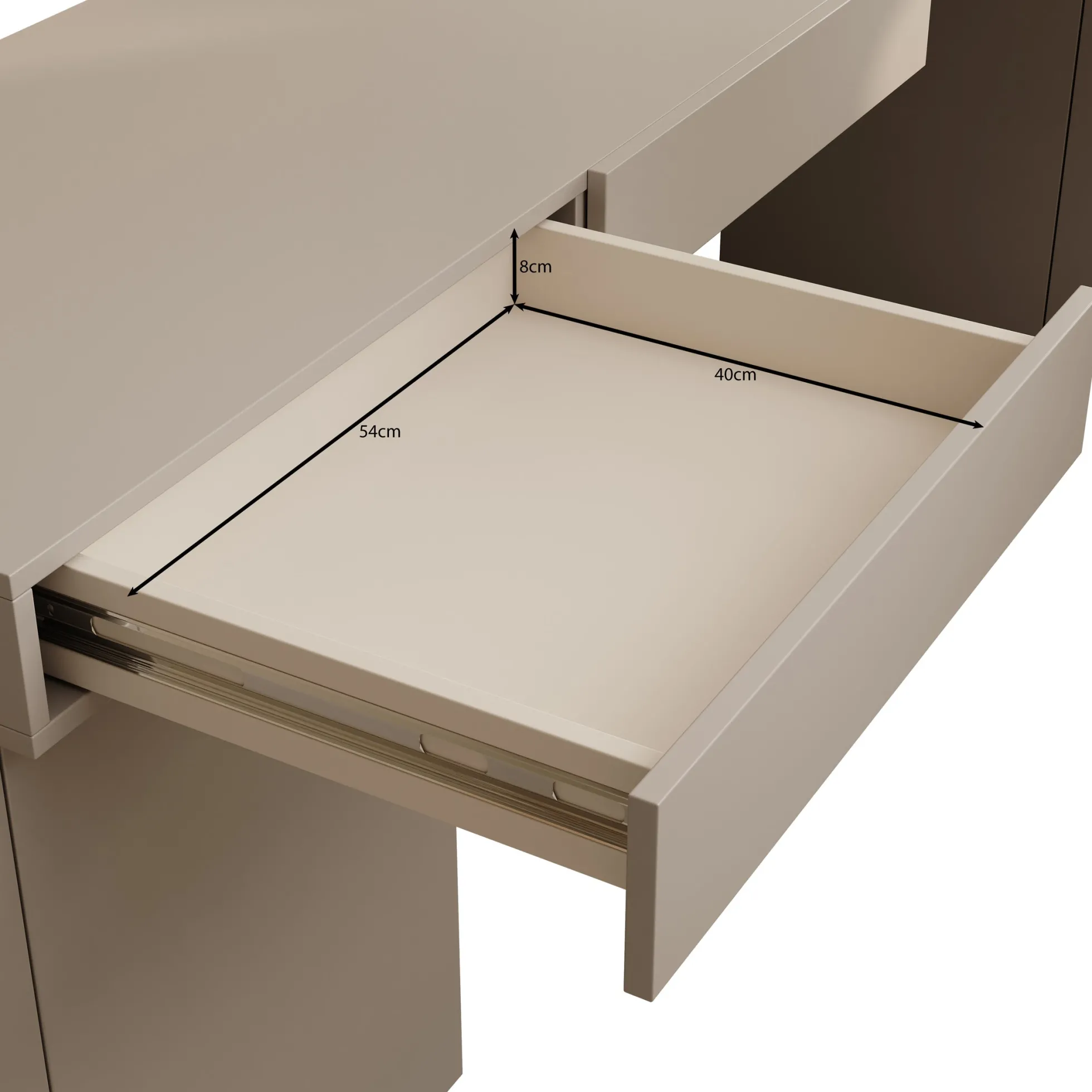 Whenua 4 - Bureau links - Beige - 338x141x79 cm