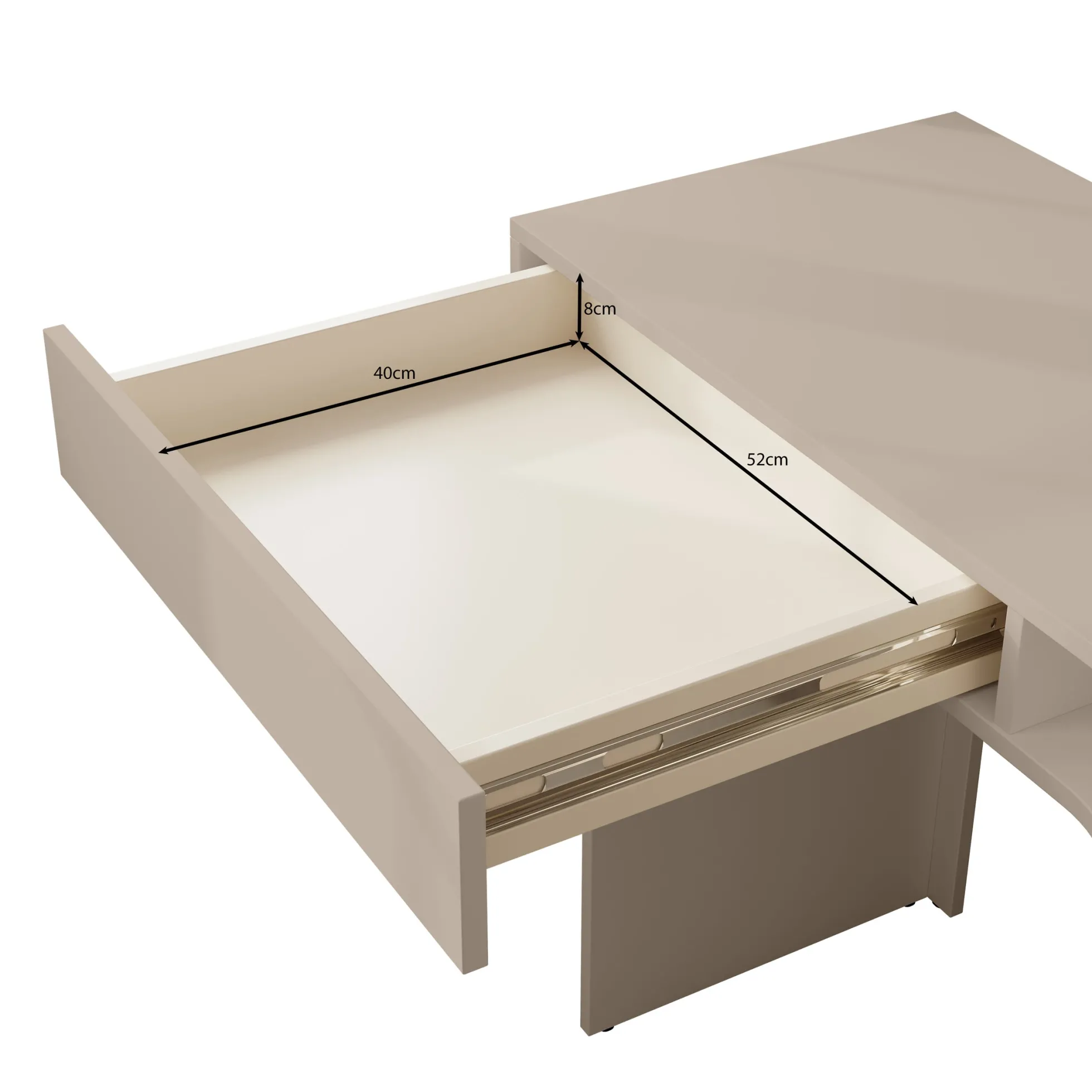 Whenua 2 - Bureau links - Beige - 211x55x79 cm