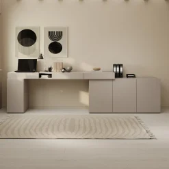 Whenua 3 - Bureau rechts - Beige - 321x55x79 cm