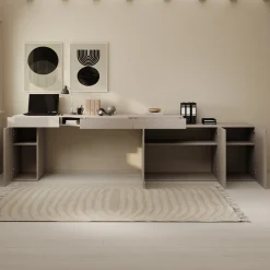 Whenua 3 - Bureau rechts - Beige - 321x55x79 cm