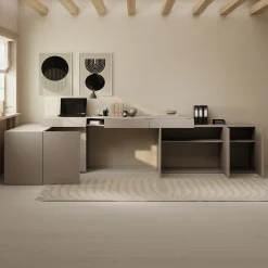 Whenua 4 - Bureau rechts - Beige - 338x141x79 cm