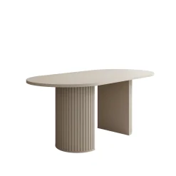 Windel - Eetkamertafel ovaal - Beige - 185x90x75 cm