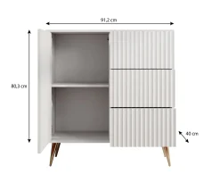 Winq - Dressoir - Antraciet - 90x40x98 cm
