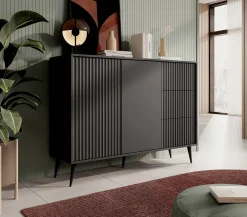 Winq - Dressoir - Antraciet - 135x40x98 cm