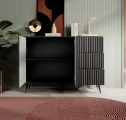 Winq - Dressoir - Antraciet - 135x40x98 cm