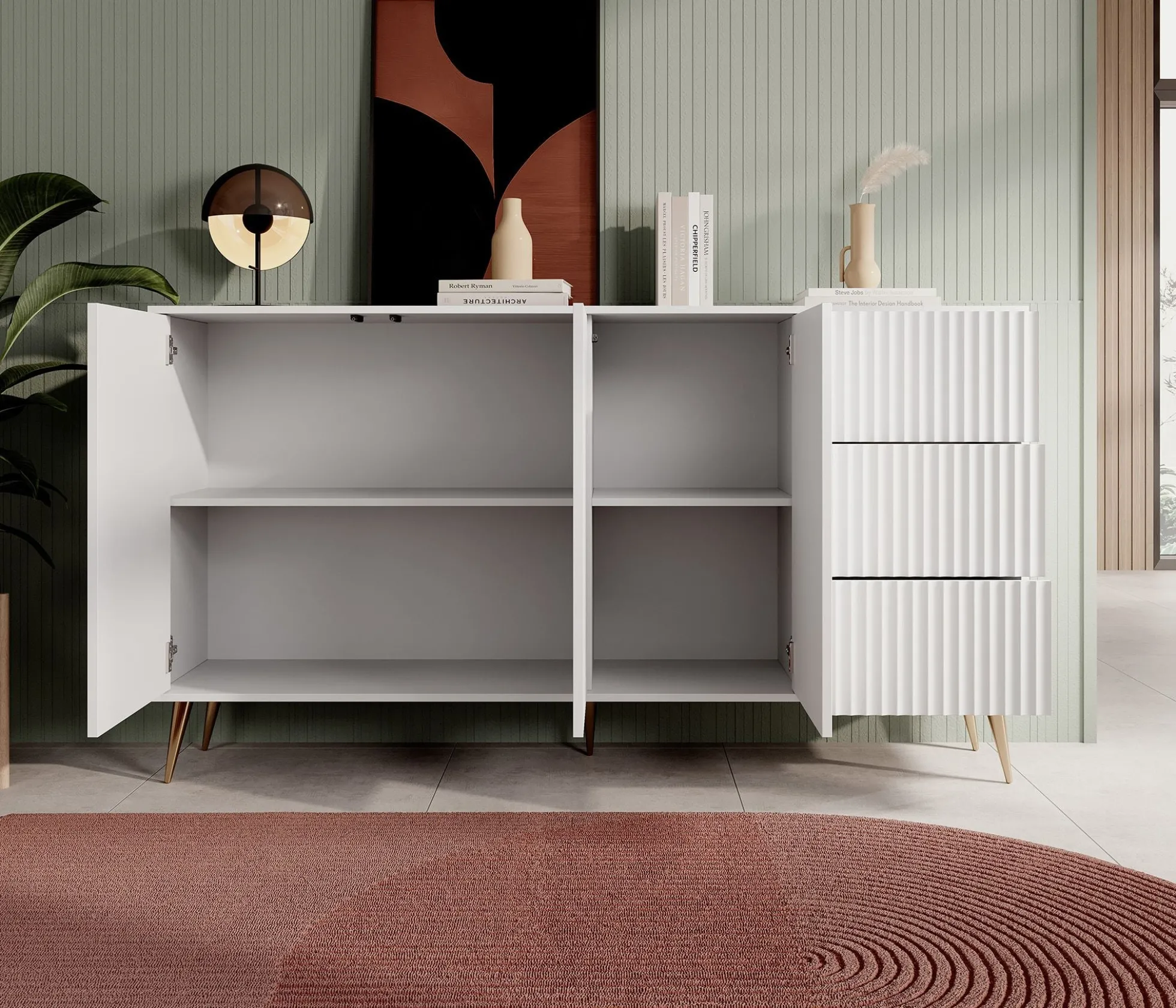 Winq - Dressoir - Wit - 179x40x98 cm
