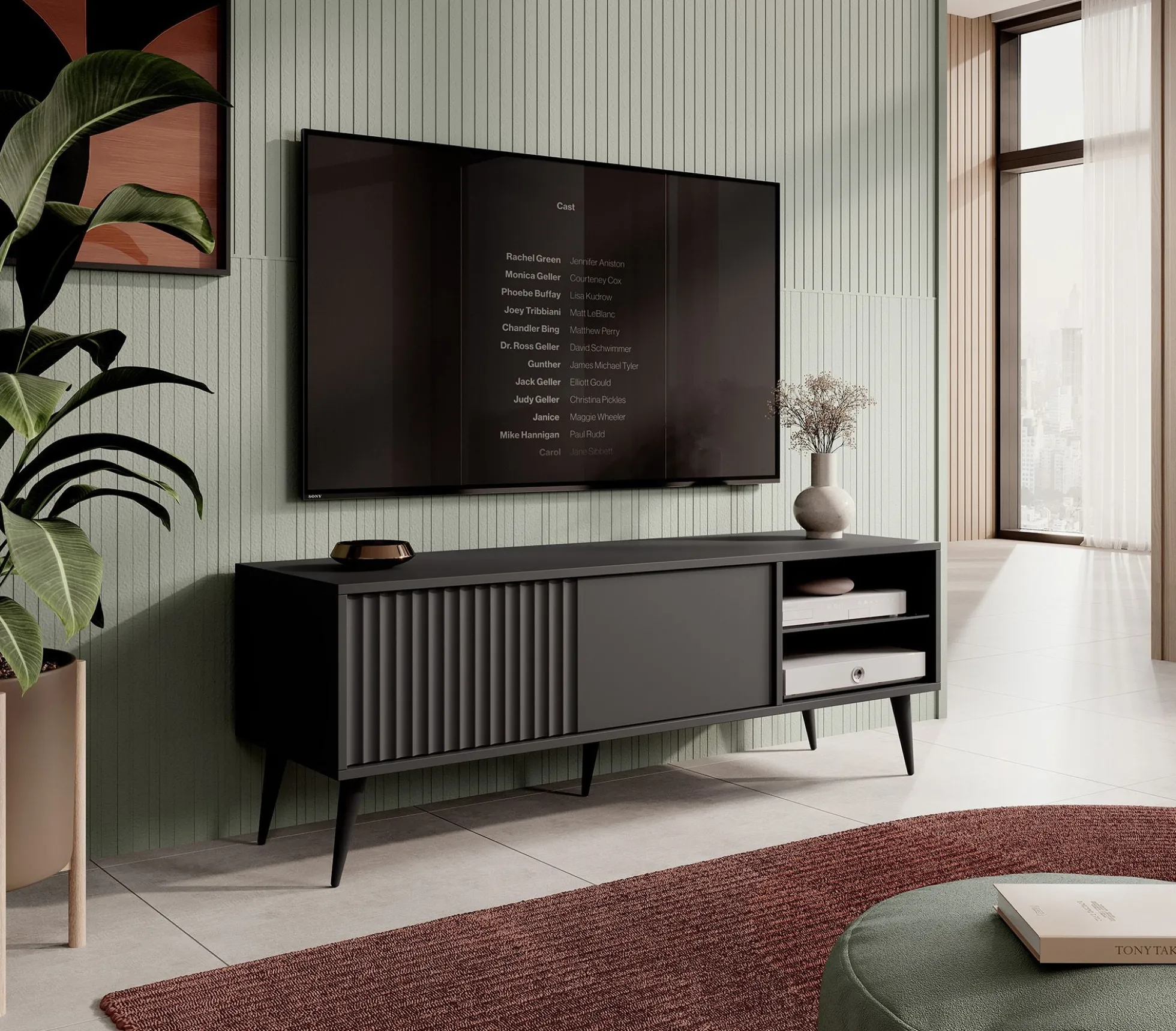 Winq - TV-Meubel - Antraciet - 135 cm