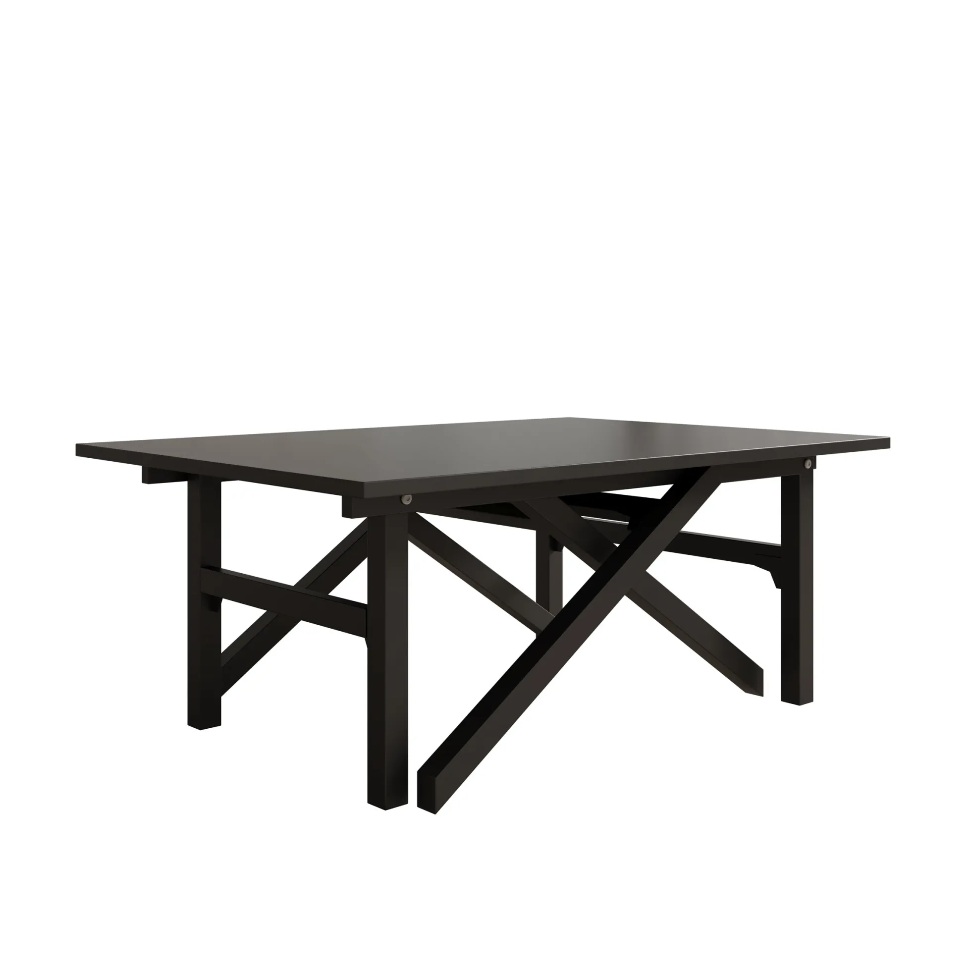 Xalir - Salontafel uitschuifbaar tot eettafel - Zwart - 100x70x40 cm