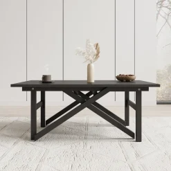Xalir - Salontafel uitschuifbaar tot eettafel - Zwart - 100x70x40 cm