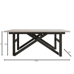 Xalir - Salontafel uitschuifbaar tot eettafel - Zwart - 100x70x40 cm