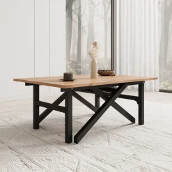 Xalir - Salontafel uitschuifbaar tot eettafel - Eikenpatroon - 100x70x