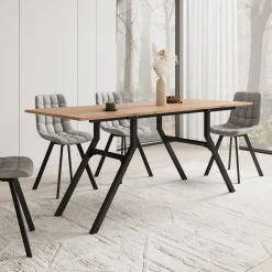 Xalir - Salontafel uitschuifbaar tot eettafel - Eikenpatroon - 100x70x