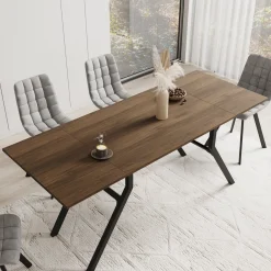 Xalir - Salontafel uitschuifbaar tot eettafel - Donker eiken - 100x70x