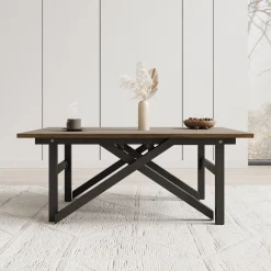 Xalir - Salontafel uitschuifbaar tot eettafel - Donker eiken - 100x70x