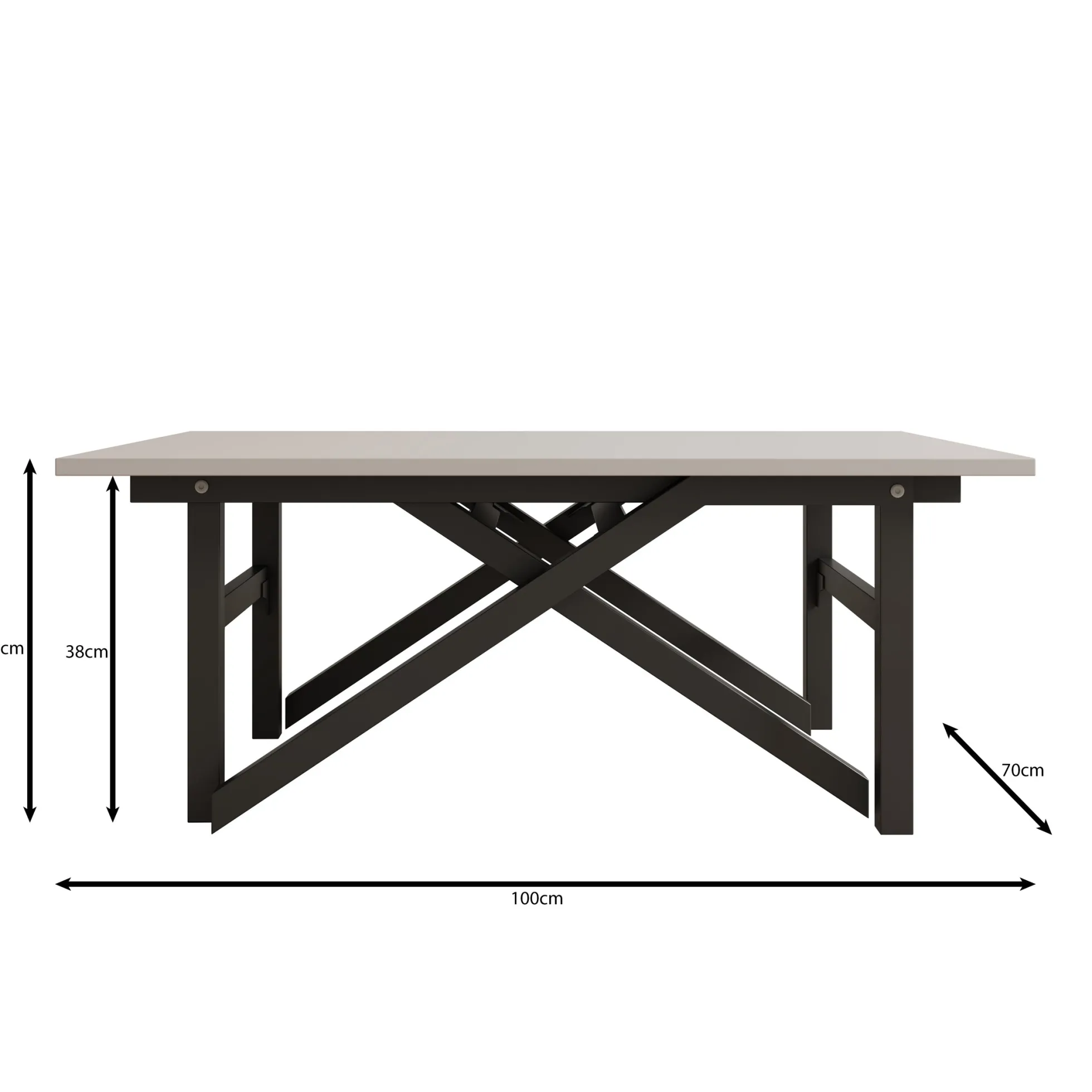 Xalir - Salontafel uitschuifbaar tot eettafel - Donker eiken - 100x70x