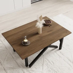 Xalir - Salontafel uitschuifbaar tot eettafel - Donker eiken - 100x70x