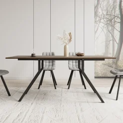 Xalir - Salontafel uitschuifbaar tot eettafel - Donker eiken - 100x70x
