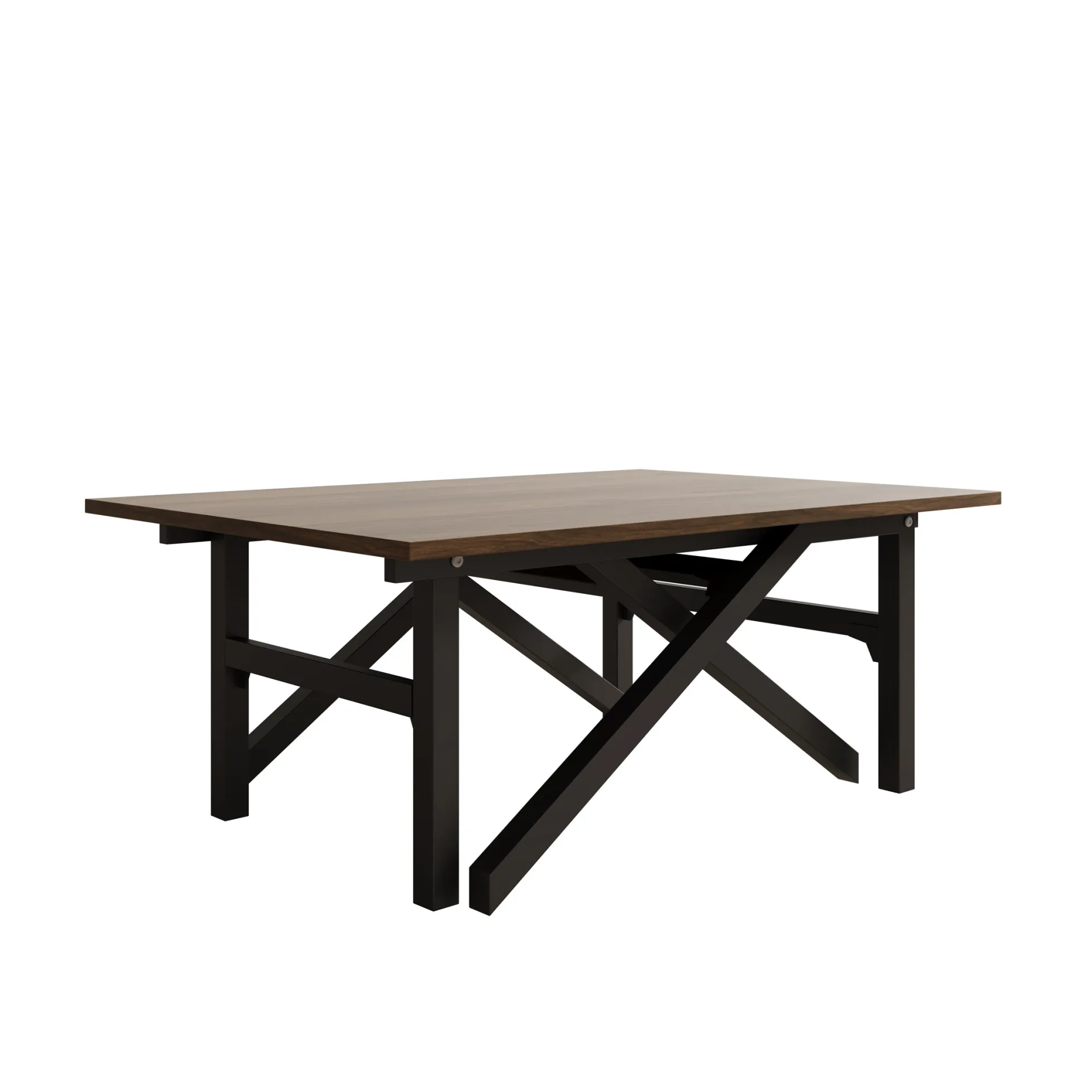 Xalir - Salontafel uitschuifbaar tot eettafel - Donker eiken - 100x70x