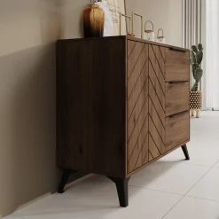 Xiano - Dressoir - Donker eikenpatroon - 104x40x80 cm
