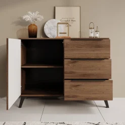 Xiano - Dressoir - Donker eikenpatroon - 104x40x80 cm