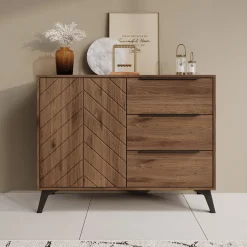 Xiano - Dressoir - Donker eikenpatroon - 104x40x80 cm