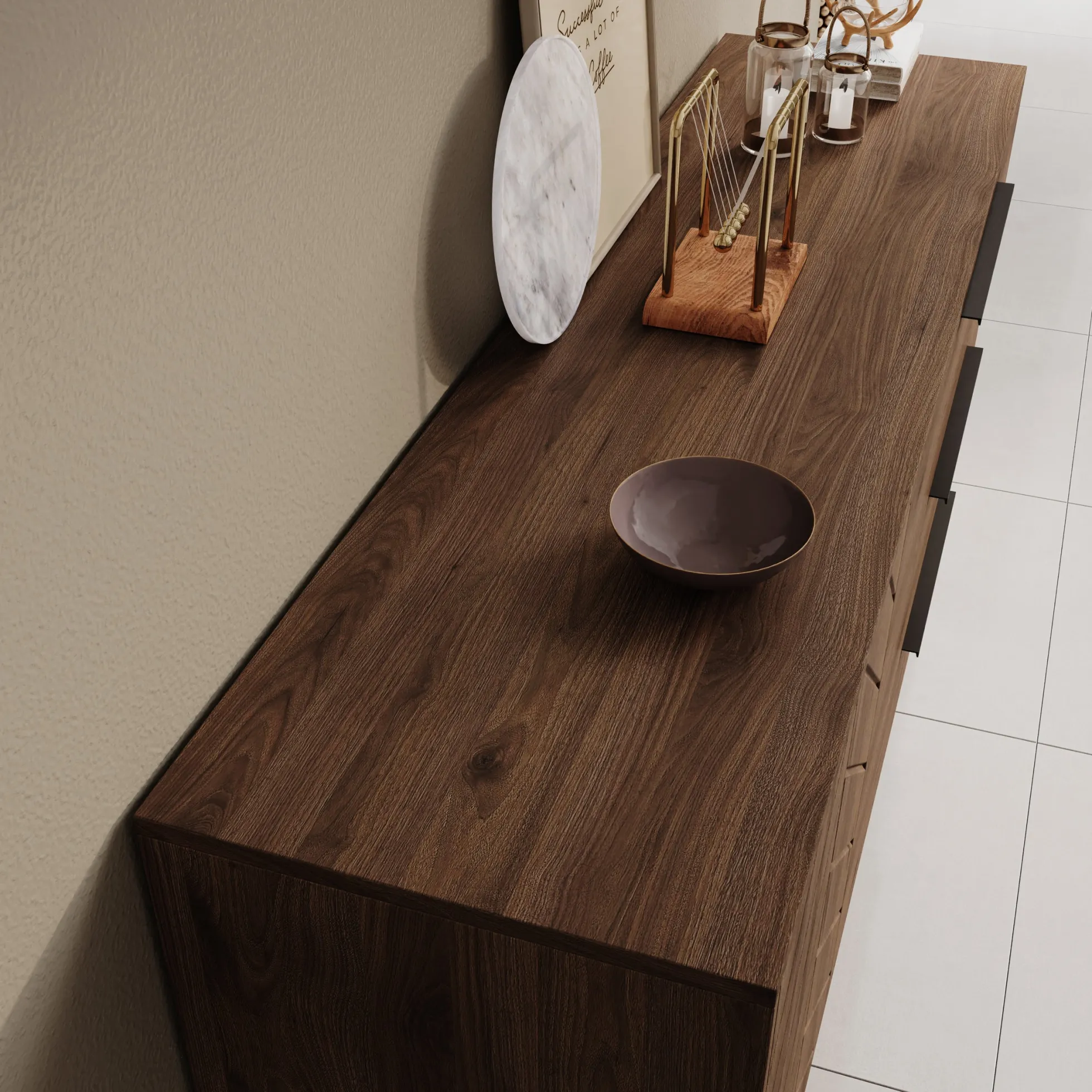 Xiano - Dressoir - Donker eikenpatroon - 154x40x80 cm