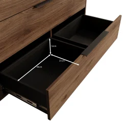 Xiano - Dressoir - Donker eikenpatroon - 154x40x80 cm