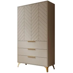 Xiano - Kledingkast 2-deurs - Beige - 104x40x180 cm
