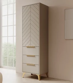 Xiano - Kledingkast met deur - Beige - 54x40x180 cm