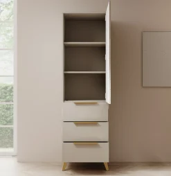 Xiano - Kledingkast met deur - Beige - 54x40x180 cm