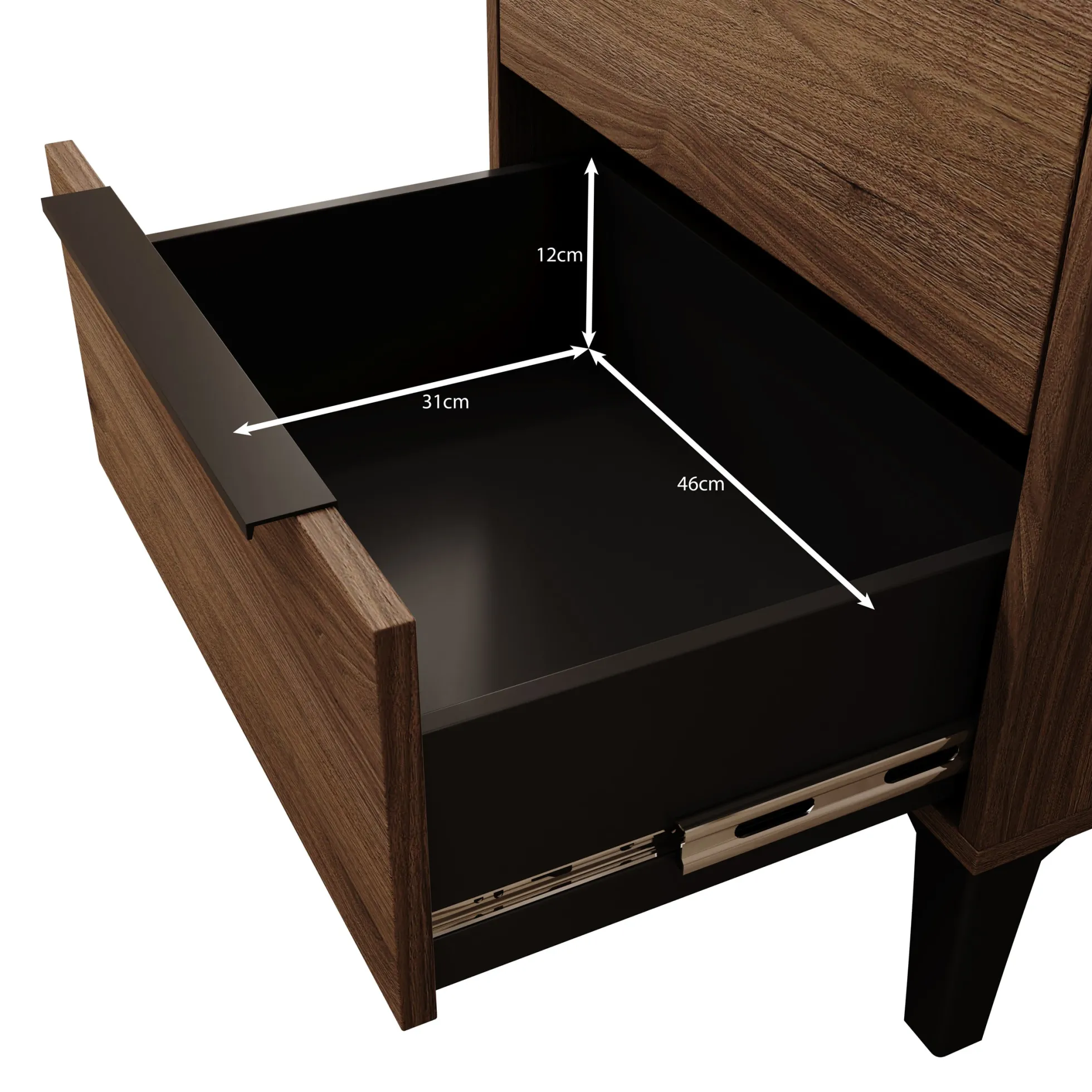 Xiano - Kledingkast met lades - Donker eikenpatroon - 54x40x180 cm