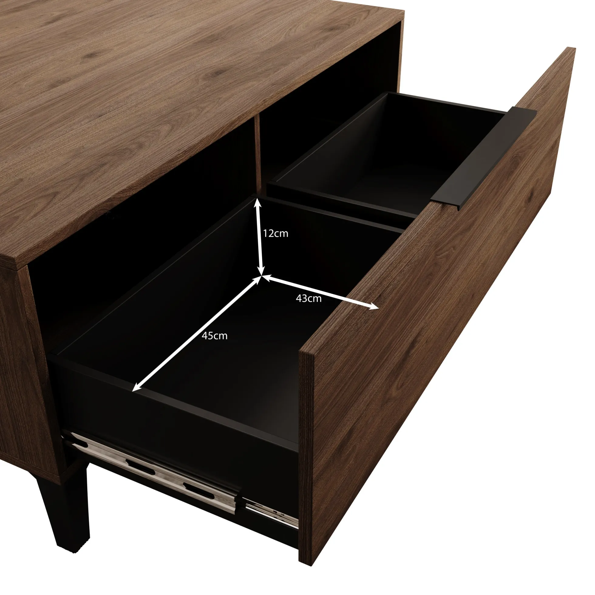 Xiano - Salontafel - Donker eikenpatroon - 104x75x45 cm
