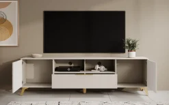 Xiano - TV-Meubel met 2 deuren - Beige - 204x40x60 cm