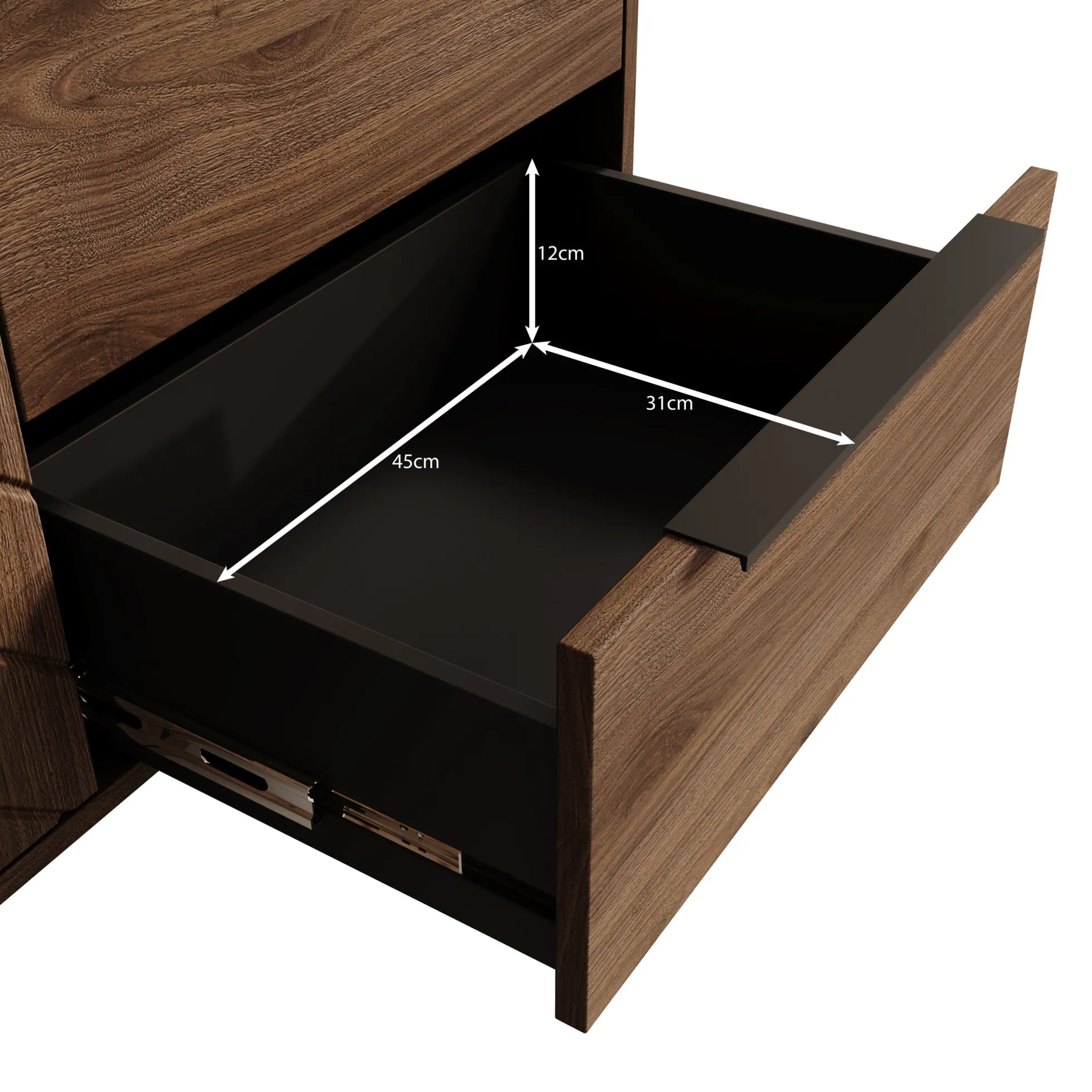 Xiano - Vitrinekast - Donker eikenpatroon - 104x40x150 cm