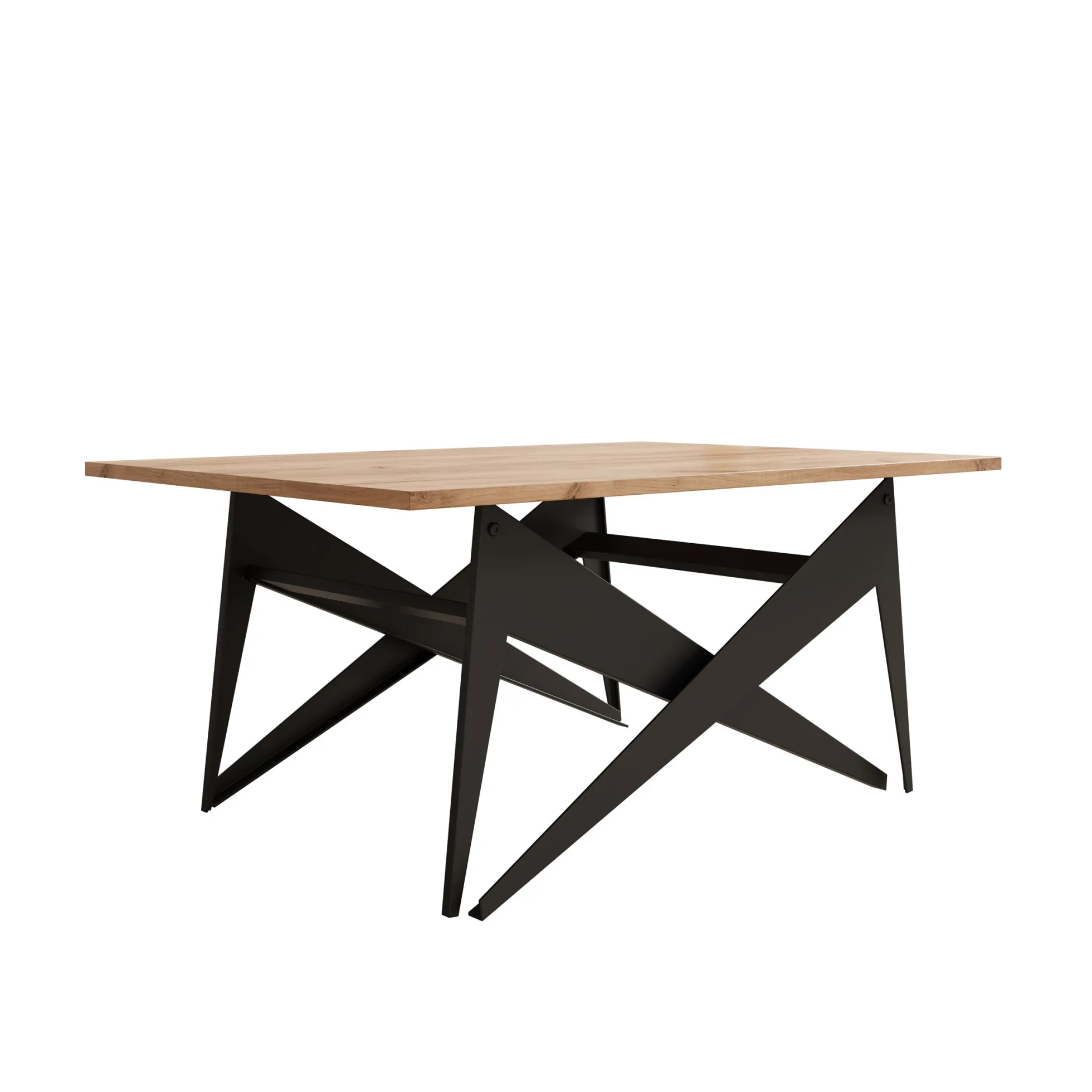Xyra - Salontafel uitschuifbaar tot eettafel - Eikenpatroon - 90x70x45