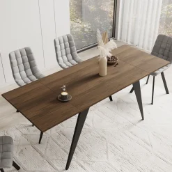 Xyra - Salontafel uitschuifbaar tot eettafel - Donker eikenpatroon - 9