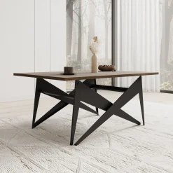 Xyra - Salontafel uitschuifbaar tot eettafel - Donker eikenpatroon - 9