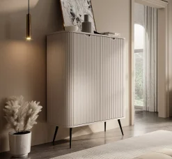 Zakari - Dressoir - Beige - 103x39x129 cm