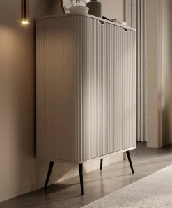 Zakari - Dressoir - Beige - 103x39x129 cm