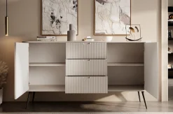 Zakari - Dressoir - Beige - 168x39x87 cm