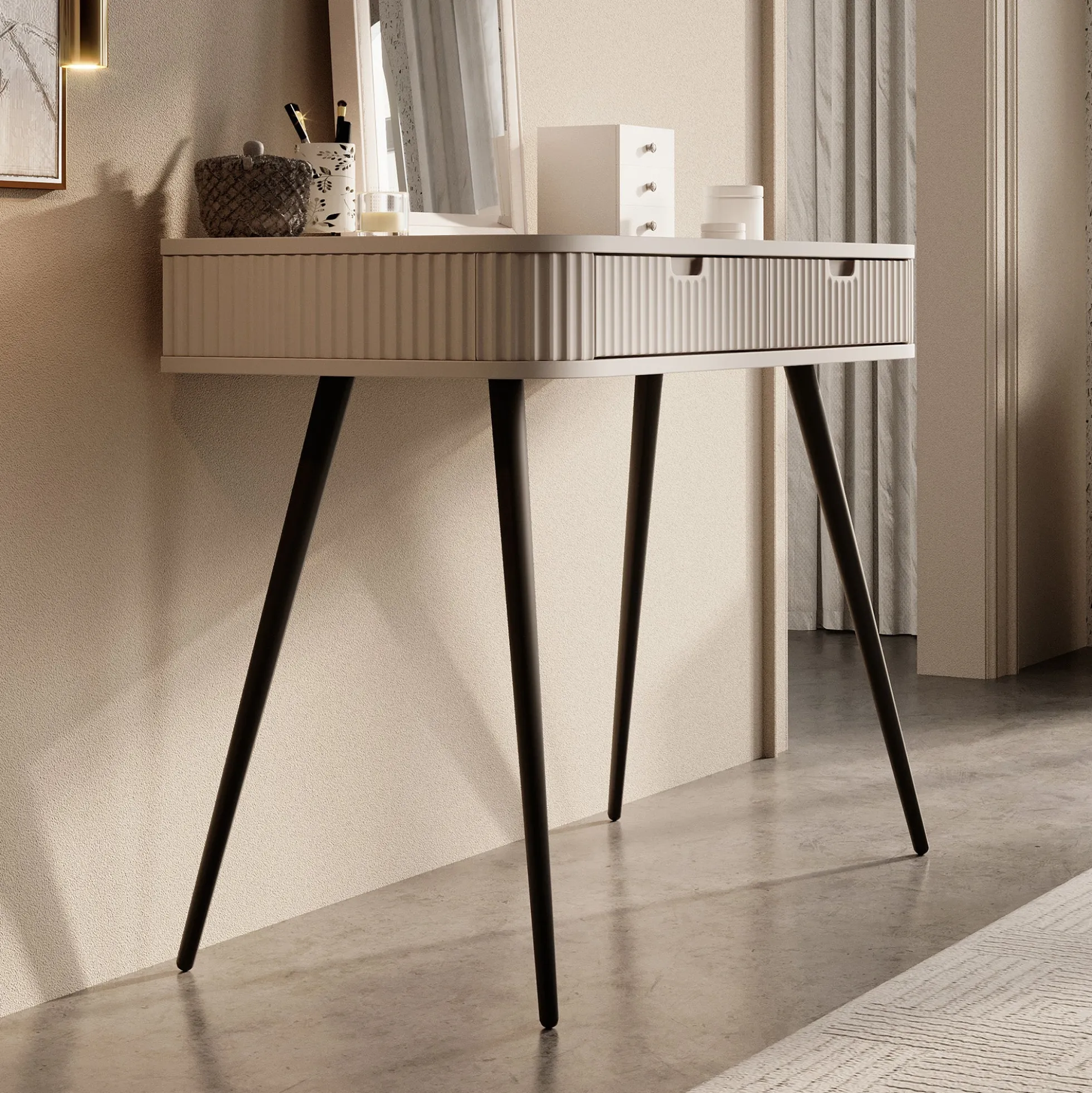 Zakari - Kaptafel - Beige - 103x49 cm