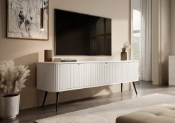 Zakari - TV-Meubel met 3 deuren - Wit - 168 cm