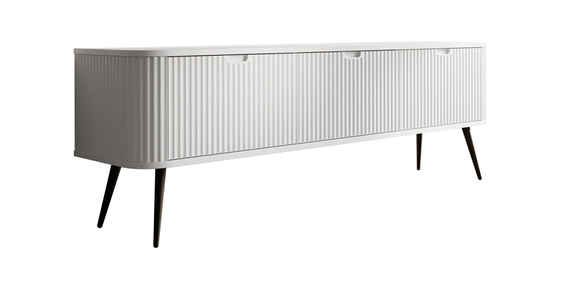 Zakari - TV-Meubel met 3 deuren - Wit - 168 cm
