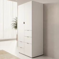 Zayden - Kledingkast 2-deurs - Wit - 90x55x190 cm