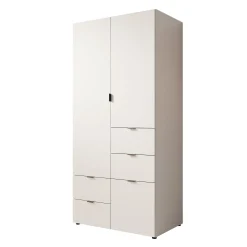 Zayden - Kledingkast 2-deurs - Wit - 90x55x190 cm